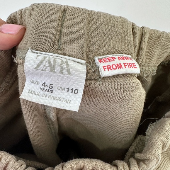 Zara Boys Olive Green Jogger Pants - Size: 4-5 - Picture 4 of 4